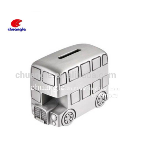 Custom Car Model Money Box , Bus shaped Decorative Saving Coin Bank